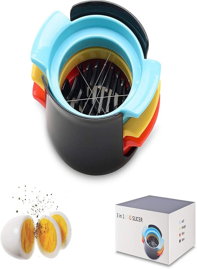 Dhvsam Egg Slicer , 3 in 1 Stainless Steel Cutting Wire Cut Soft Boiled Eggs ,Egg Chopper/Divider/Dicer/Cutter, Slicing Widget Slicing Cutter for Cooking Kitchen Accessories. - Image 1